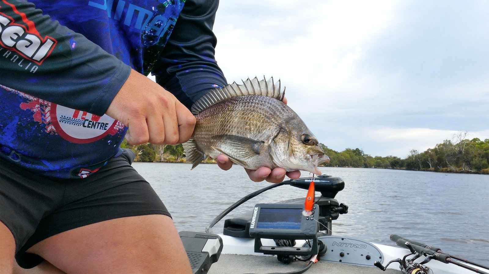 Ruan Ver Der Berg with a Swan River Bream caught on a Scout 45
