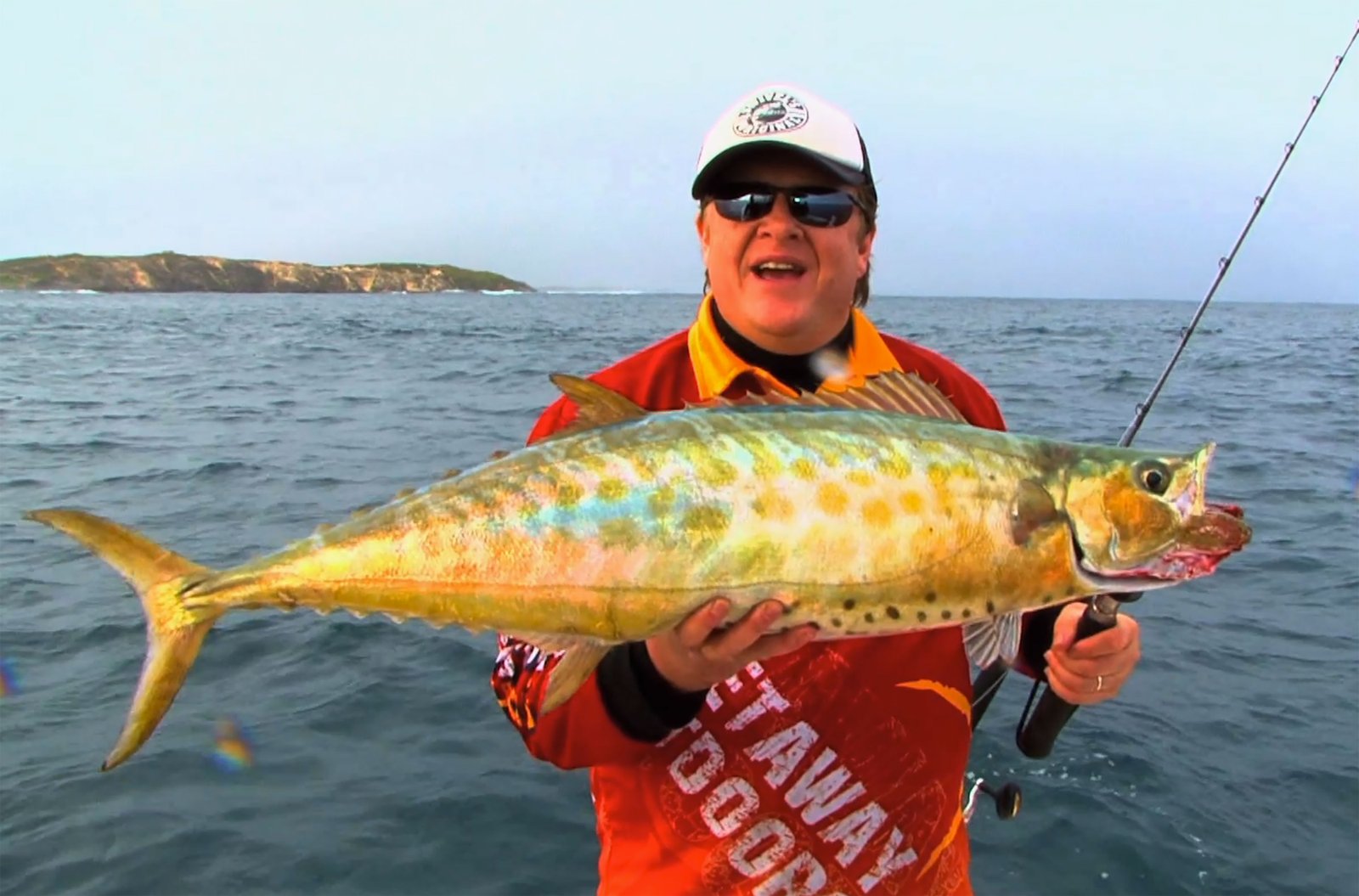 Steve Correia with a Shark Mackerel off Perth
