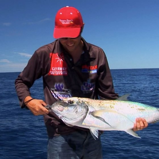 Paul Green with a Gold Spot Trevally