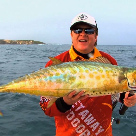 Steve Correia with a Shark Mackerel off Perth