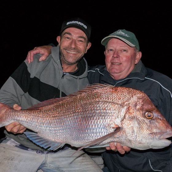 Nick & Miggsy with a Pink Snapper