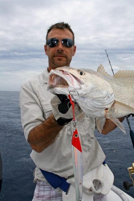 Nick Hocking with a Mulloway from Deep Water