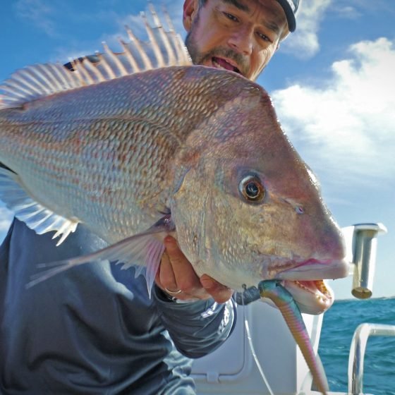 Nick Hocking with a Pink Snapper